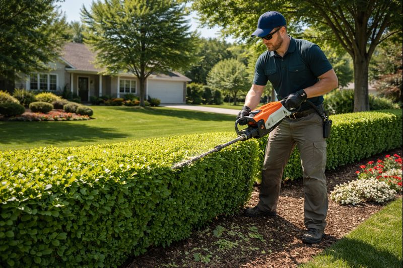 Professional landscaping work